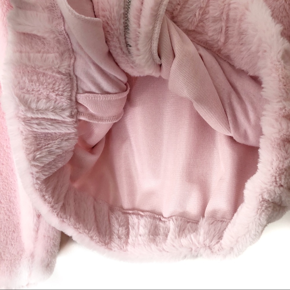 Derek Heart Fuzzy Zip -Front Pink Juniors’ Hoodie - Picture 4 of 5